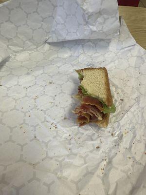 The last bite of delicious BLT