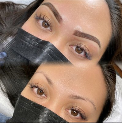 ombre brows can change your morning routine! Ditch the brow pencil and wake up ready #brendasbeautylounge #microbladingbrows