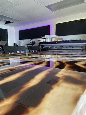 Inside the business: table and mimaki printer