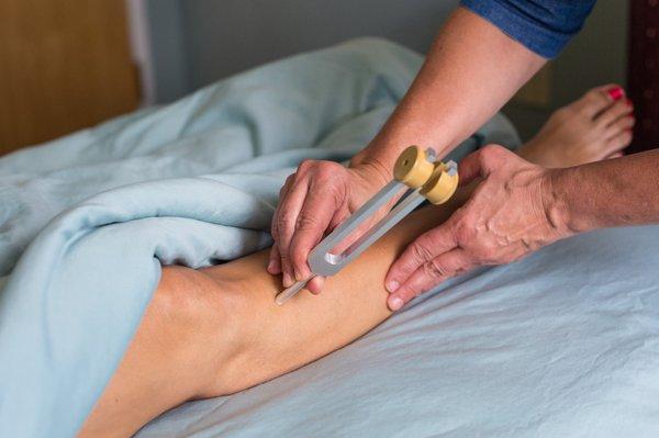 Tuning forks help to dissolve muscle tightness & get energy flowing.