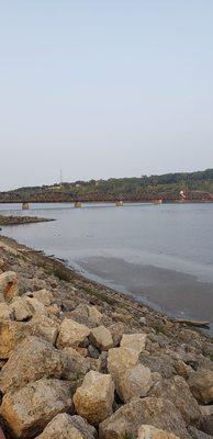 Mississippi River walk adjacent to the winery