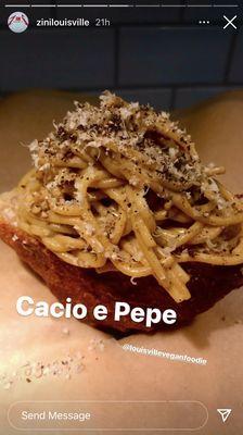 Vegan Cacio e Pepe. Hard to think it's vegan.