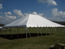 We have all sizes of tents, tables, and chairs