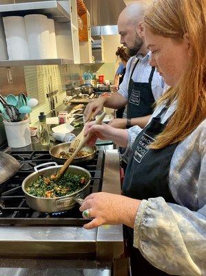 Cooking Palak Paneer