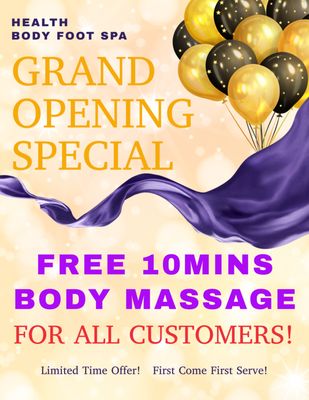 Grand Opening Special