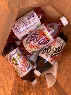 Faygo pop on sale 2/$1, grabbed 20 diet for the pool fridge for company.