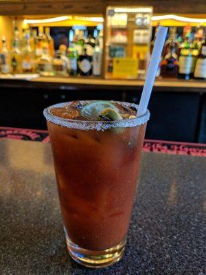 Bloody Mary with salted rim