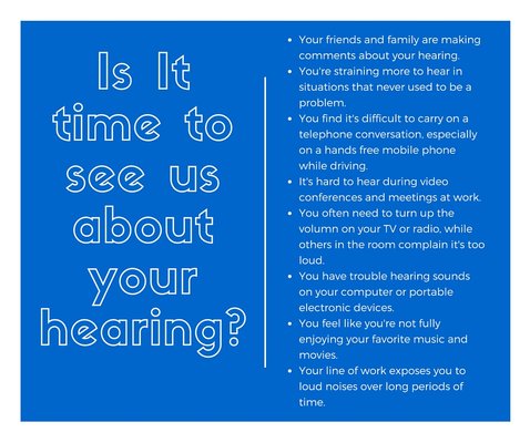 Is it time to see us about your hearing?