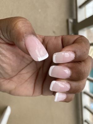 Chipped gel manicure