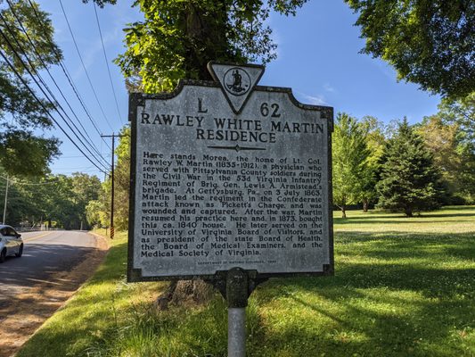 Rawley White Martin Residence Marker