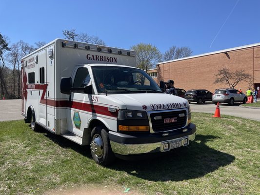 32-71 standing by at the red center while people get their covid vaccine