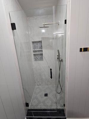 New shower sentral shower system and shower glass door