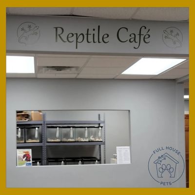 Come visit our Reptile Café! We sell a variety of rodents and insects to feed your pets.