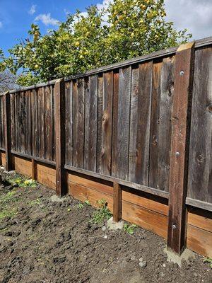 Fence repair added support post