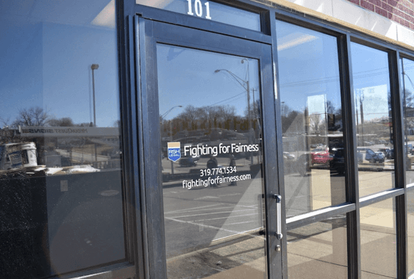 Front door of Dubuque office