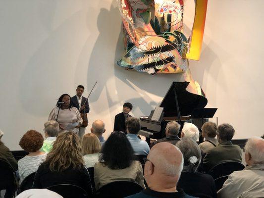 Free educational event at the Kemper Museum by Randall Goosby, violinist, and Jun Cho, pianist.