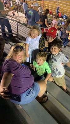 Wrap-up selfie with a few of our grands! (The Juniors)