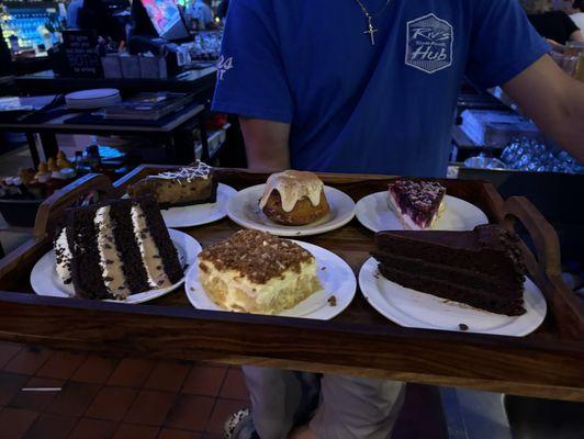 Dessert platter to choose from