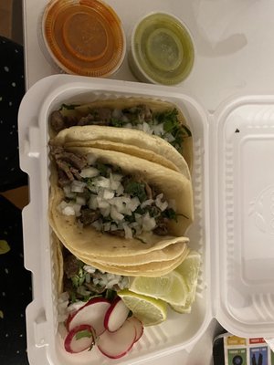 Bistec street tacos