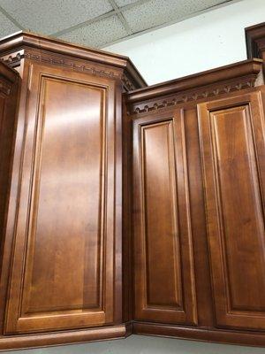 all wood cabinets