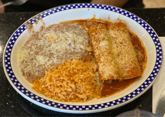 Beef enchilada combo