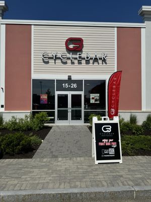 Entrance of CycleBar Maynard