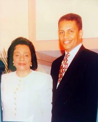 Daryl Jones and Coretta Scott King at the Martin Luther King Jr. International Convention for Nonviolence held in Miami, Flor...