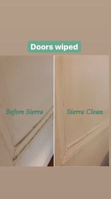 Move in/ move out cleaning: Doors wiped