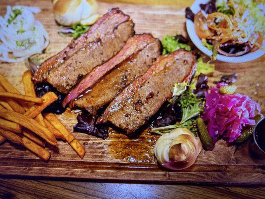 Hawg Heaven's Beef Brisket: smoked for 12 hours and served with 2 sides.