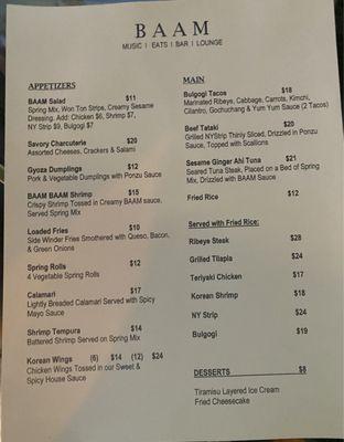 Food Menu