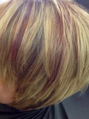 Want to add a little pizzazz to that blond add some copper red and the "WOW" Factor!