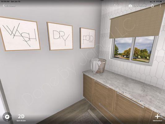 Laundry room 3D floor plan