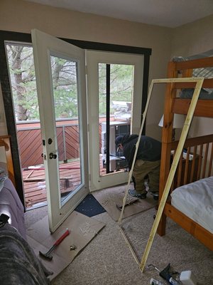 French door glass replacement