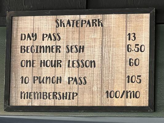 Skatepark price