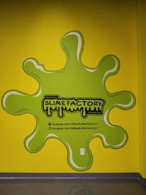 This is our selfie station located at the front our slime factory for all to share their fun memories with us.