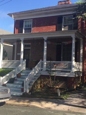 The massage studio is located in this house on East Beverley in Staunton, Va