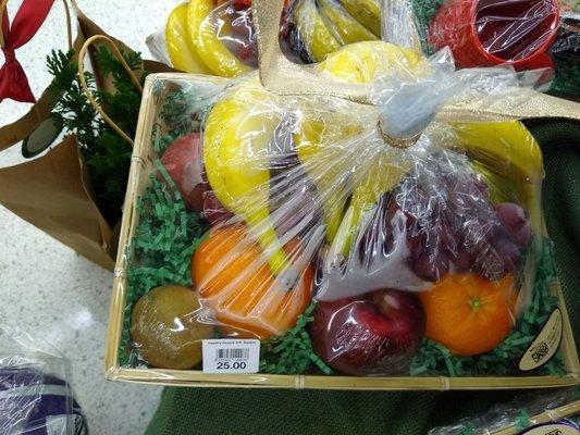 $5 of fruit and $2 basket.for $25