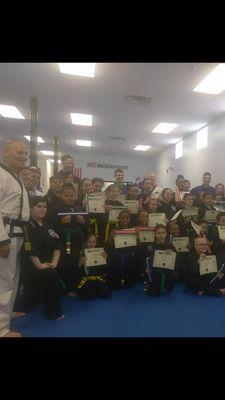 Black Belt Club Belt Testing. Congratulations