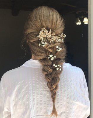 Bridal hair for Rancho de Chimayo