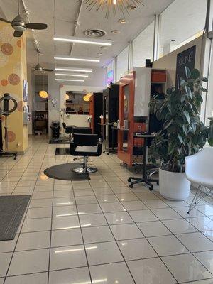 Inside salon