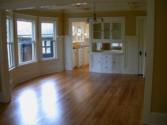 Classic remodel with old grow Douglas fir floors and custom kitchen.  Old world carpentry...