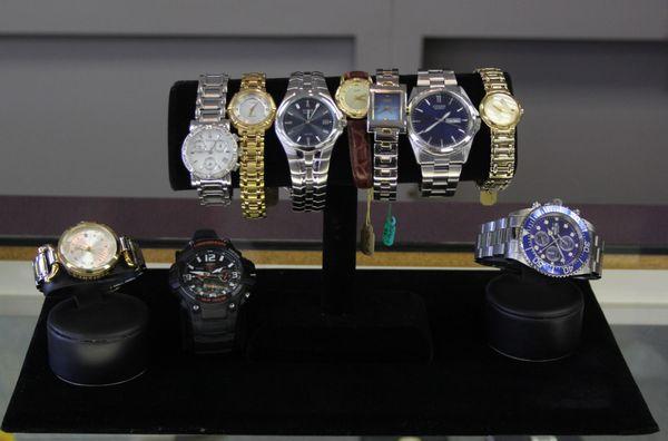 Many watches (and we can replace batteries too!)