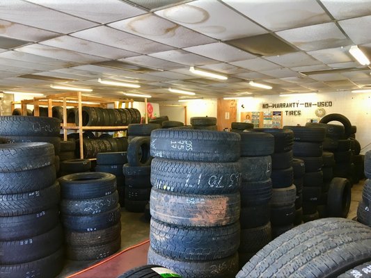 Great selection of used tires.