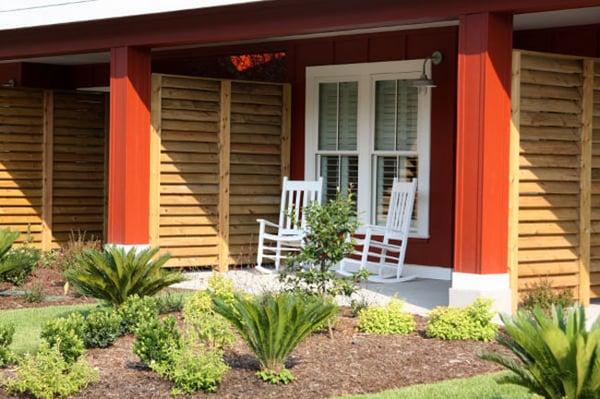 Each patient room at Lower Cape Fear Hospice's SECU Hospice House of Brunswick has a private patio.