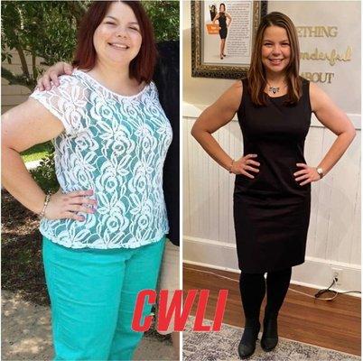 Nikki lost 50 lbs on her CWLI personalized protocol and went from a size 16/18 to a size 12. Call or txt 'FREECONSULT' to 704-271-9757.