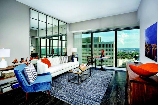 Floor to ceiling windows.