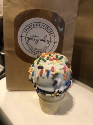 Truffle cake cone is delicious!