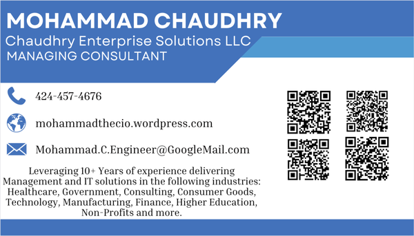 Our company business card. Scan the QR codes!