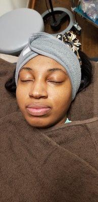 Relaxing customized facial.