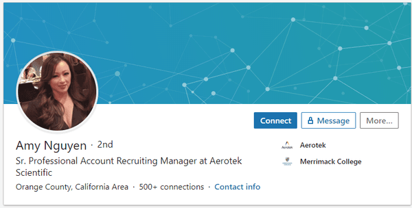 Profile on LinkedIn